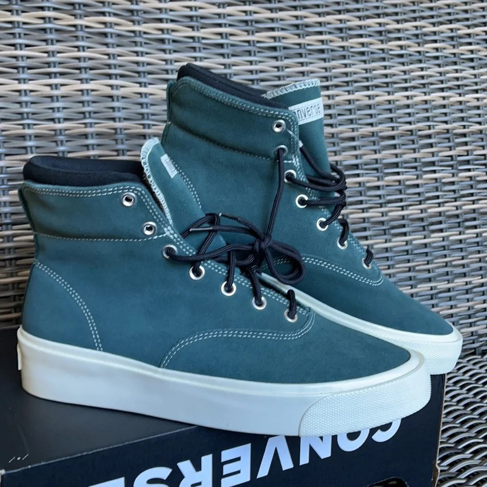 Converse Skid Grip Hi Succulent Green/Black/Egret MEN`S - Picture 6 of 16